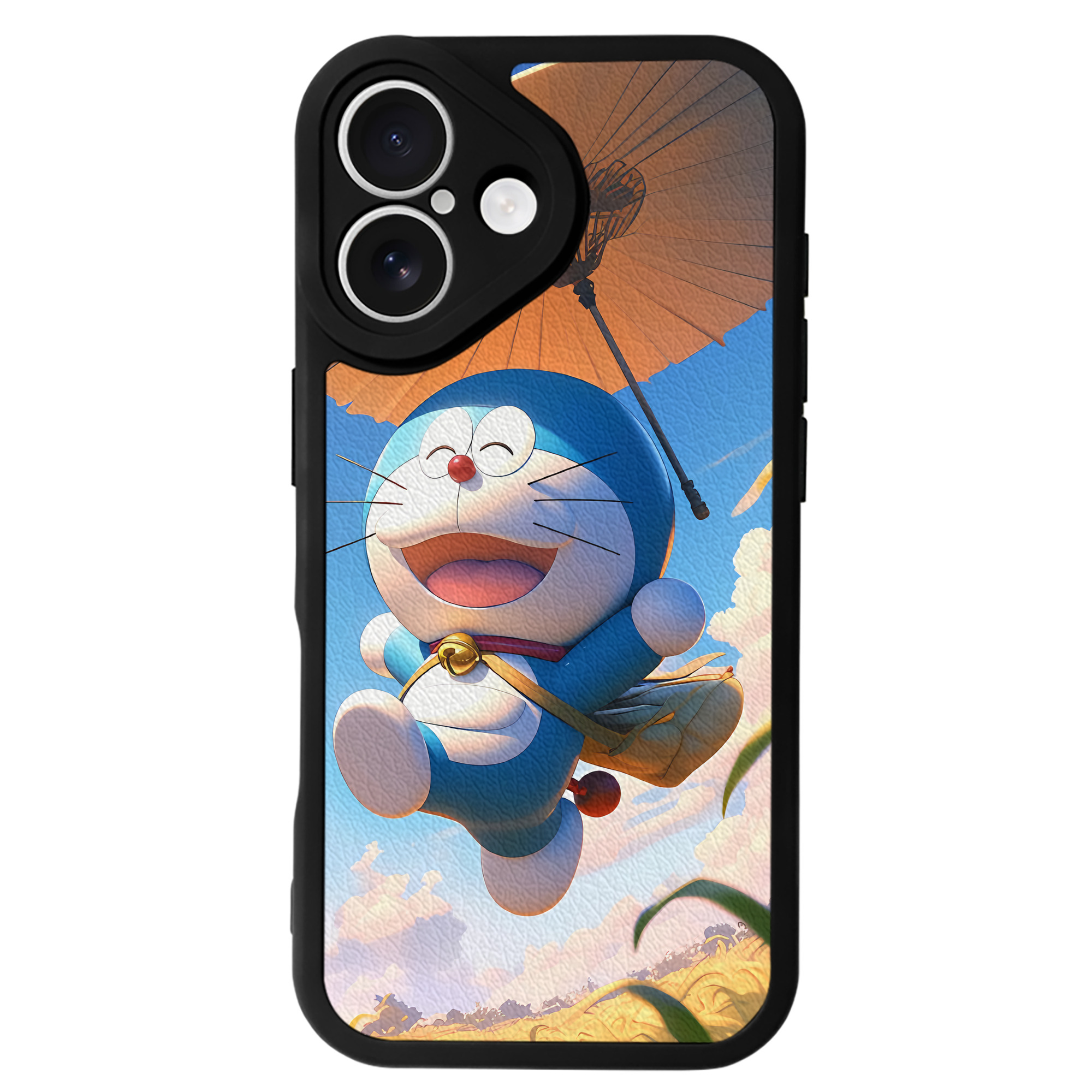 （画像用） ドラえもん Doraemon 【iPhone 16シリーズ対応】シリコンスマホケース（レザー調） 材質：シリコン